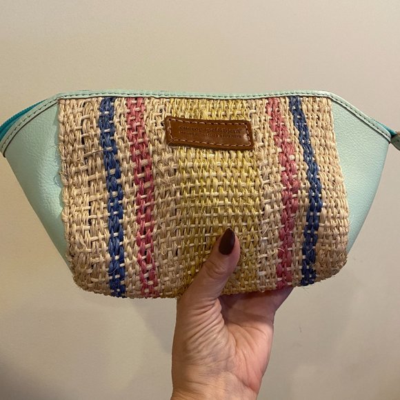 CueroPapel & Tijera Handbags - Cueropapel & Tijera Brown  multicolored straw / leather cosmetic bag   NWOT